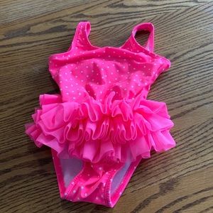 12month infant girls hot pink swim suit